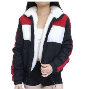 Hollister Women's Tri-Color Puffer Jacket